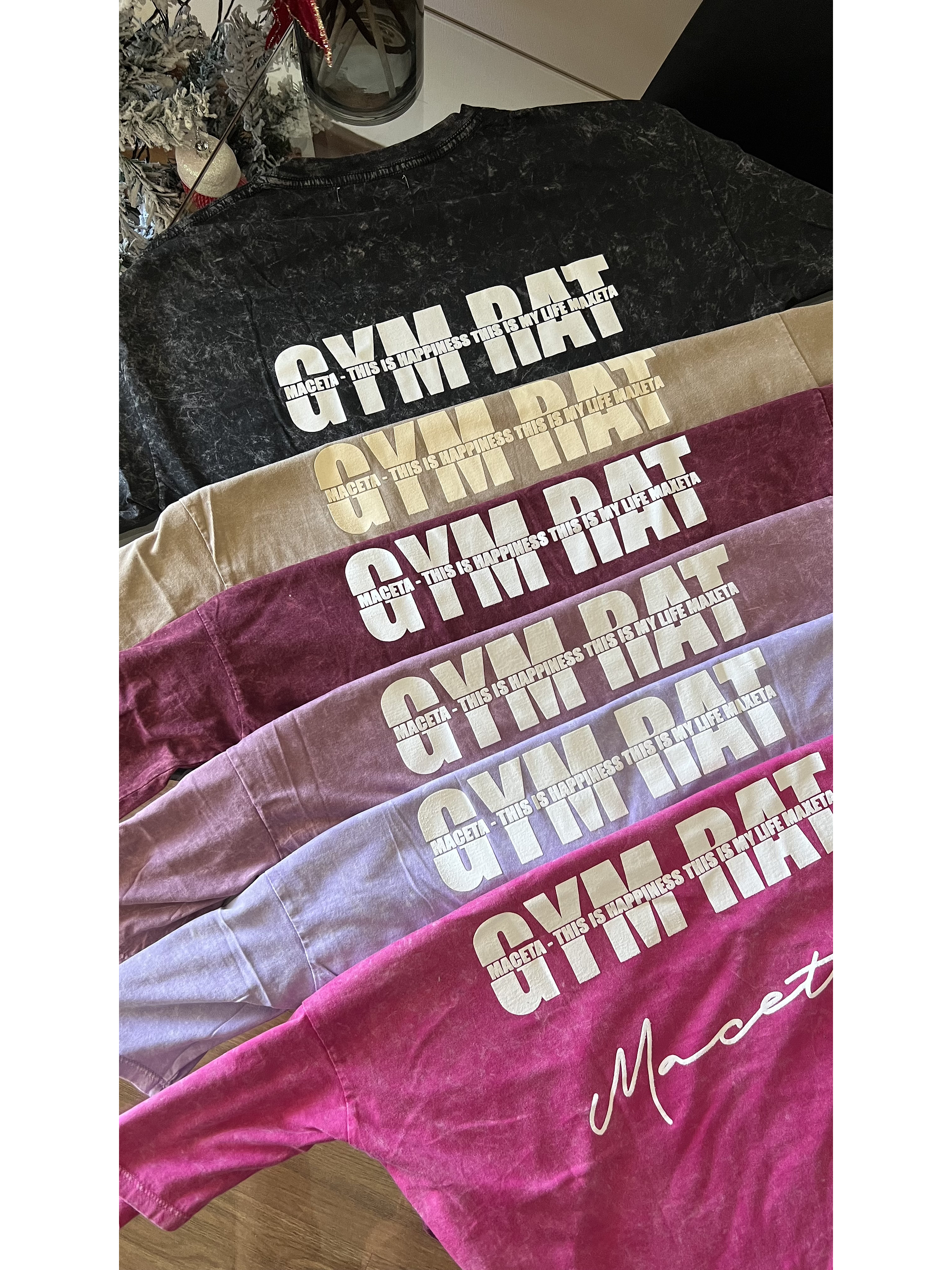 Polera larga acid wash GYMRAT 10