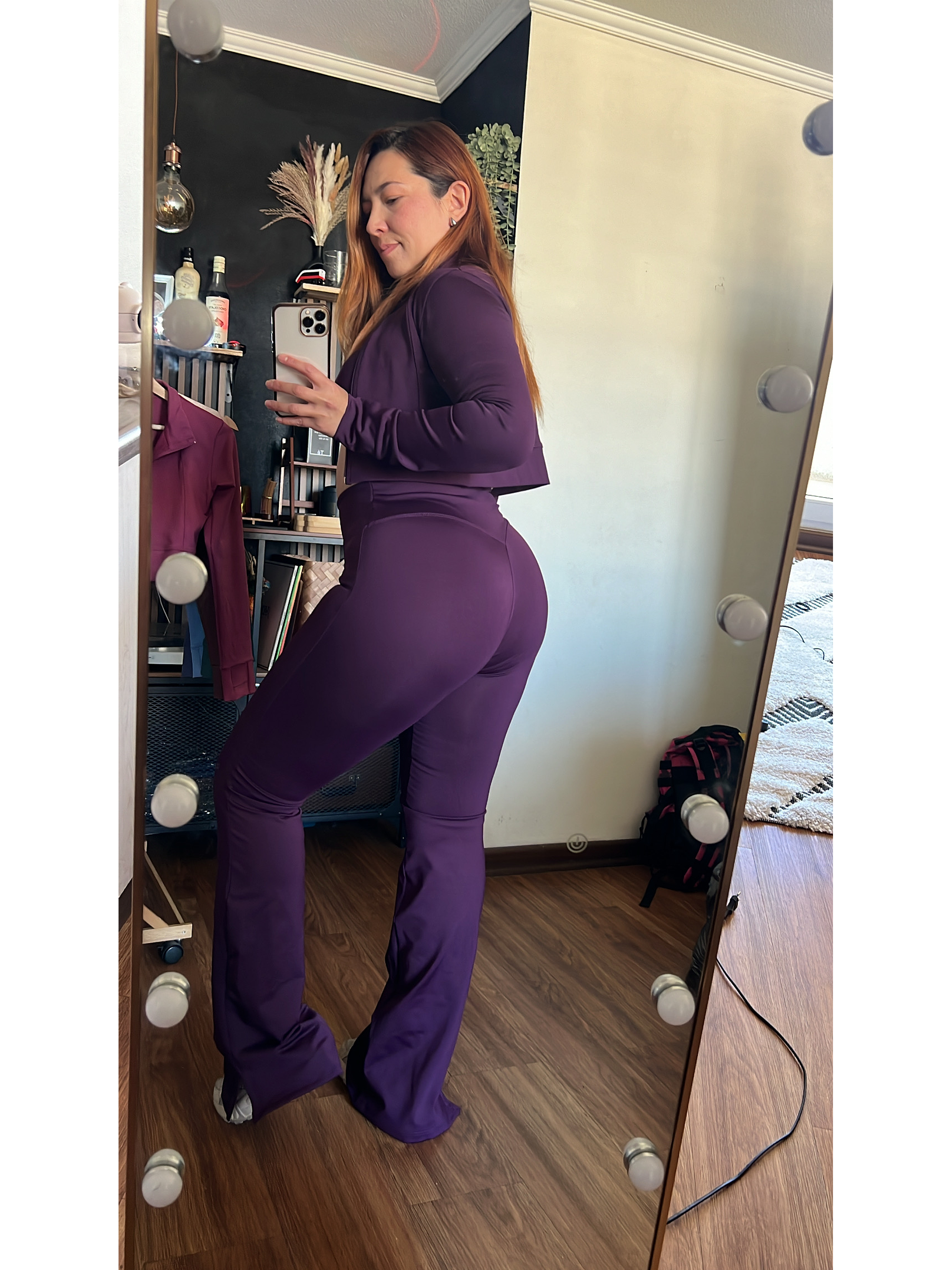 Calza flare sin corte delantero 8