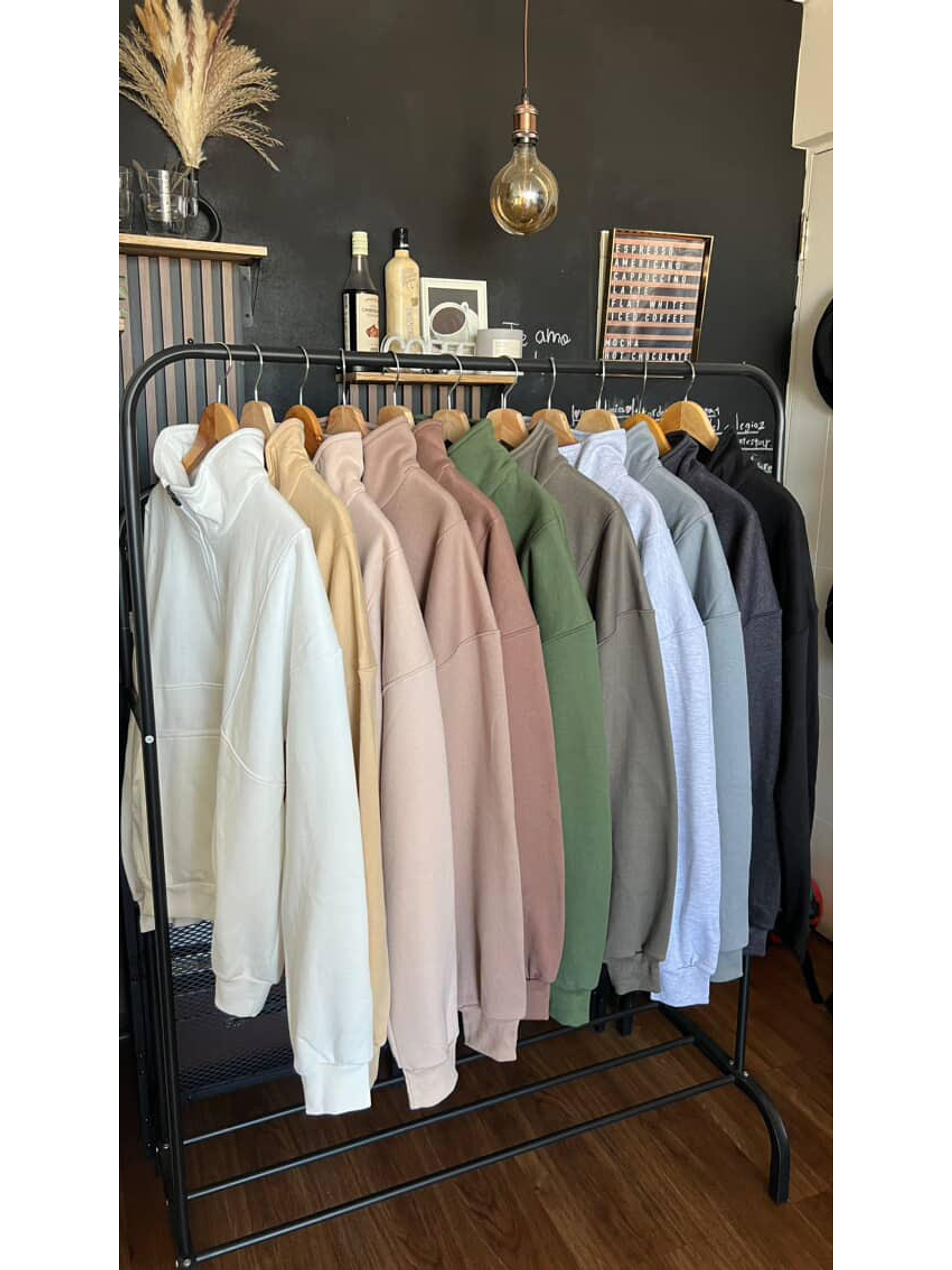 Poleron medio cierre y cuello tortuga oversized 8