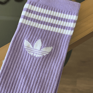 Calcetas adidas lila logo blanco