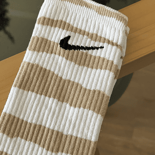 Calcetas nike cebra blanco/beige