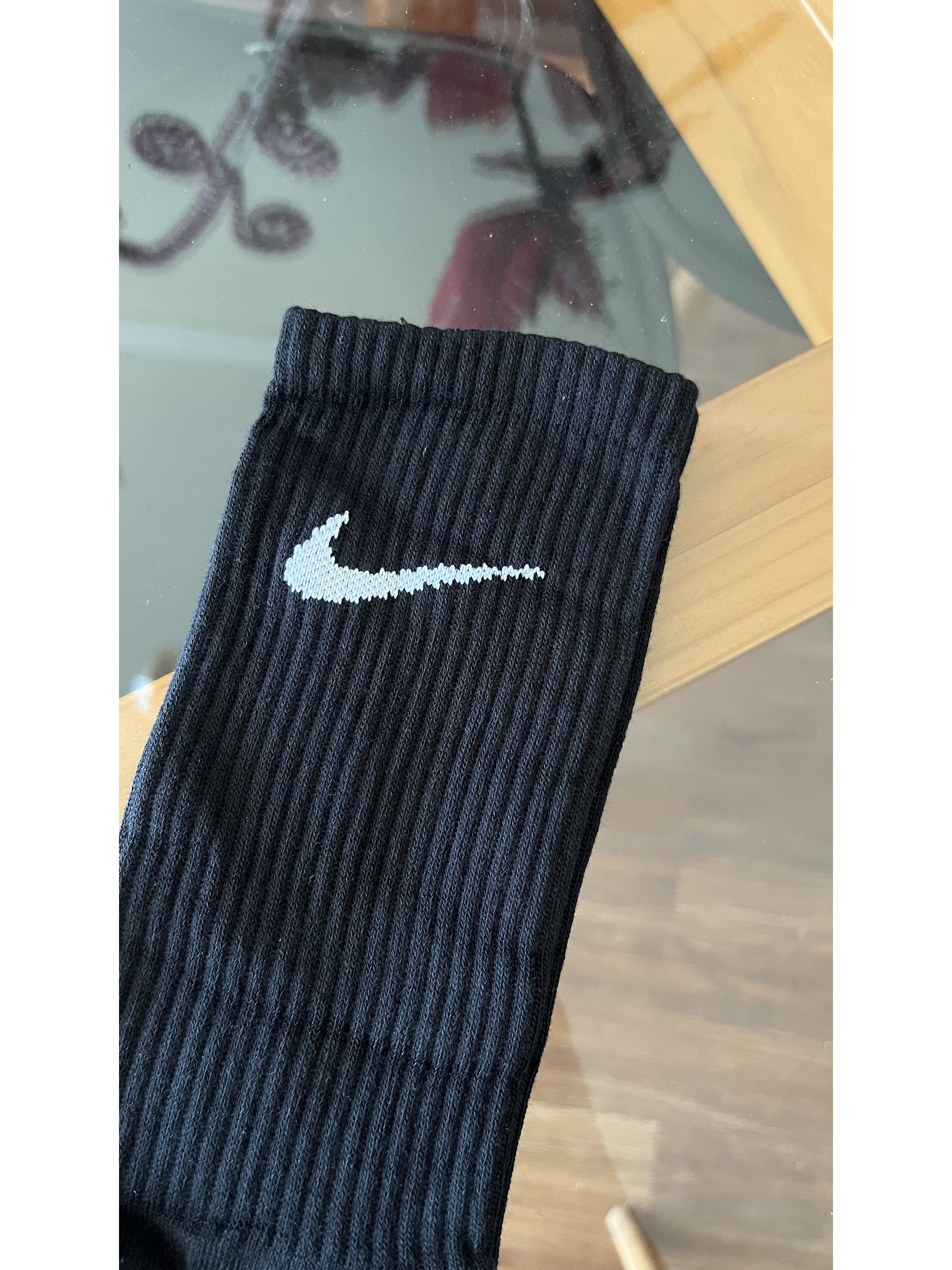 calcetas nike negras logo blanco 1