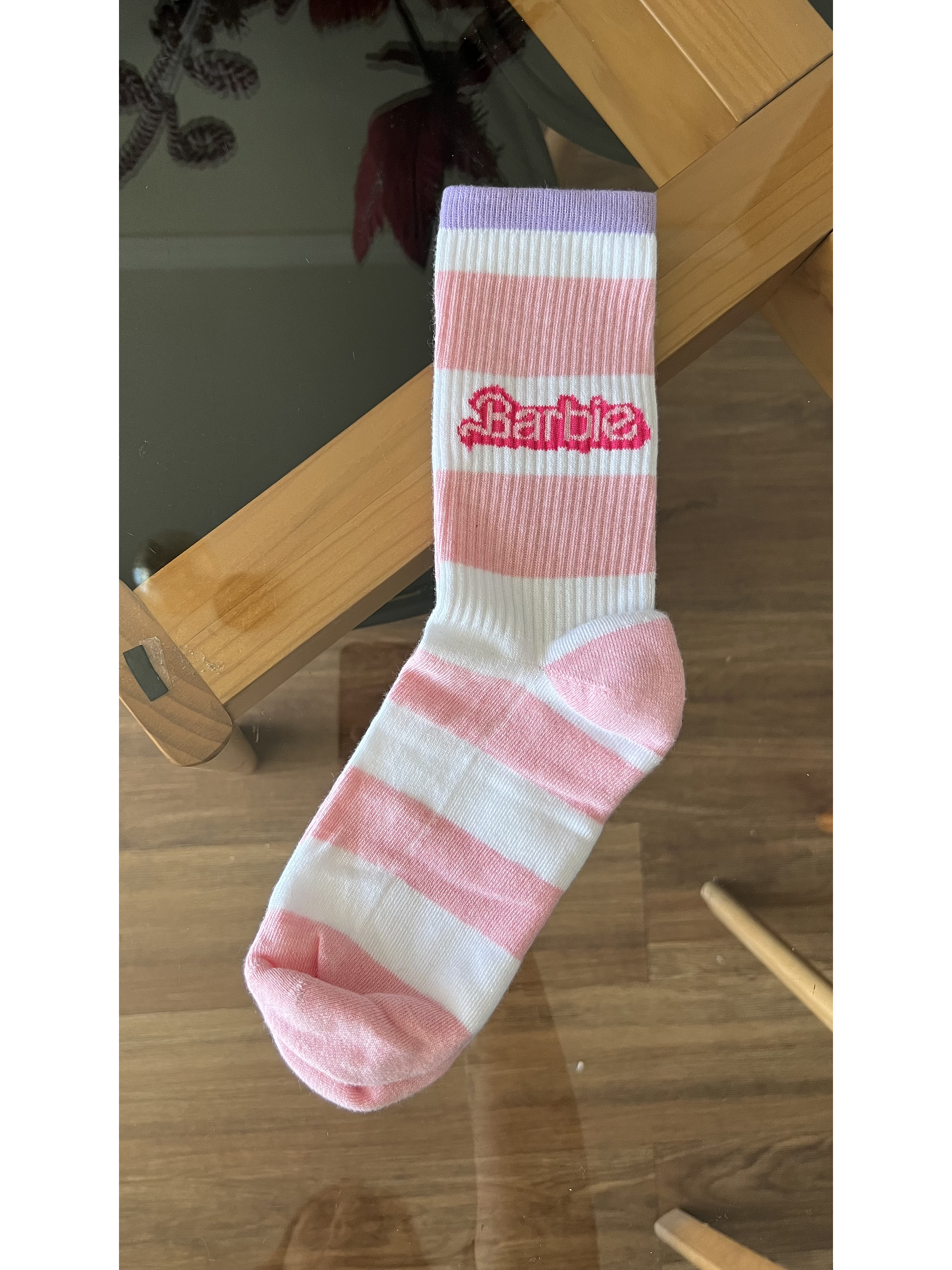 Calcetas Baribie rosadas y blancas 2