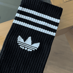 Calcetas adidas negras logo blanco