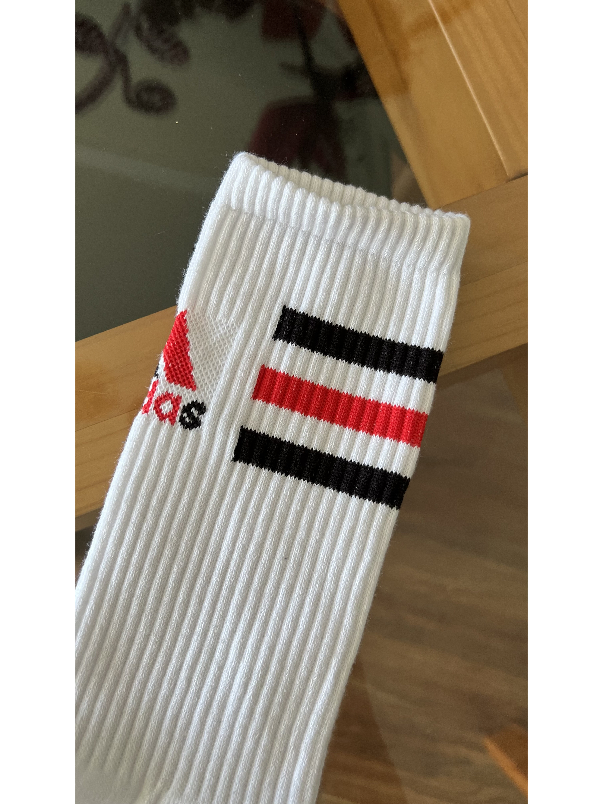 Calcetas adidas blancas logo y azul oscuro 3