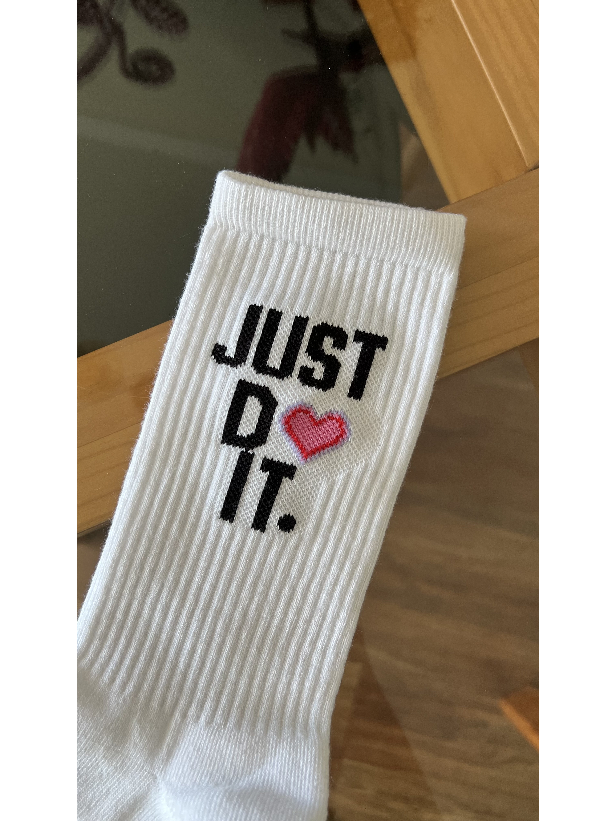 Calcetas just do it corazón 1