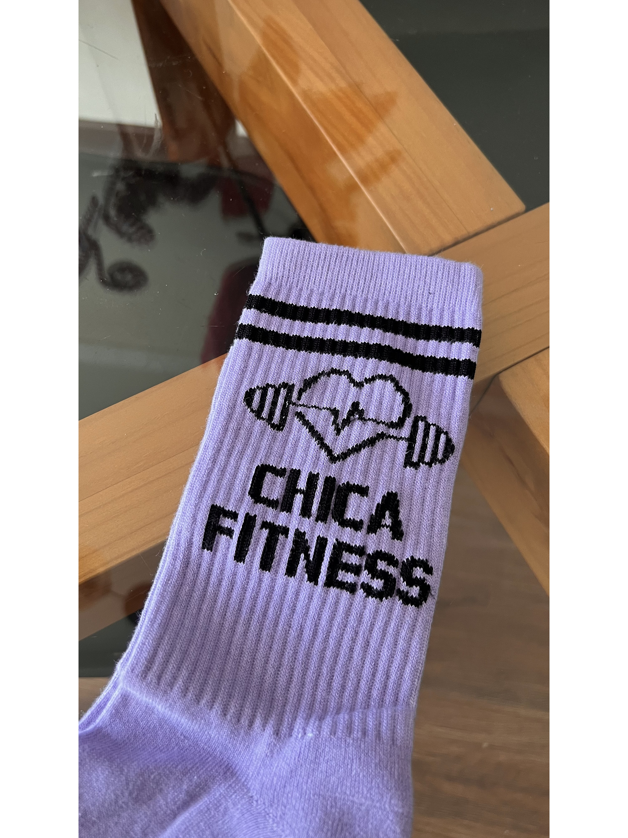 Calcetas chica fitness lila 1