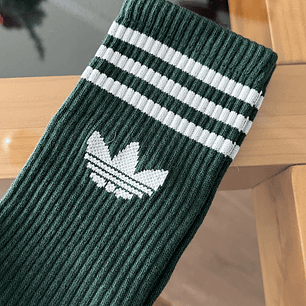 Calceta adidas verde botella logo blanco