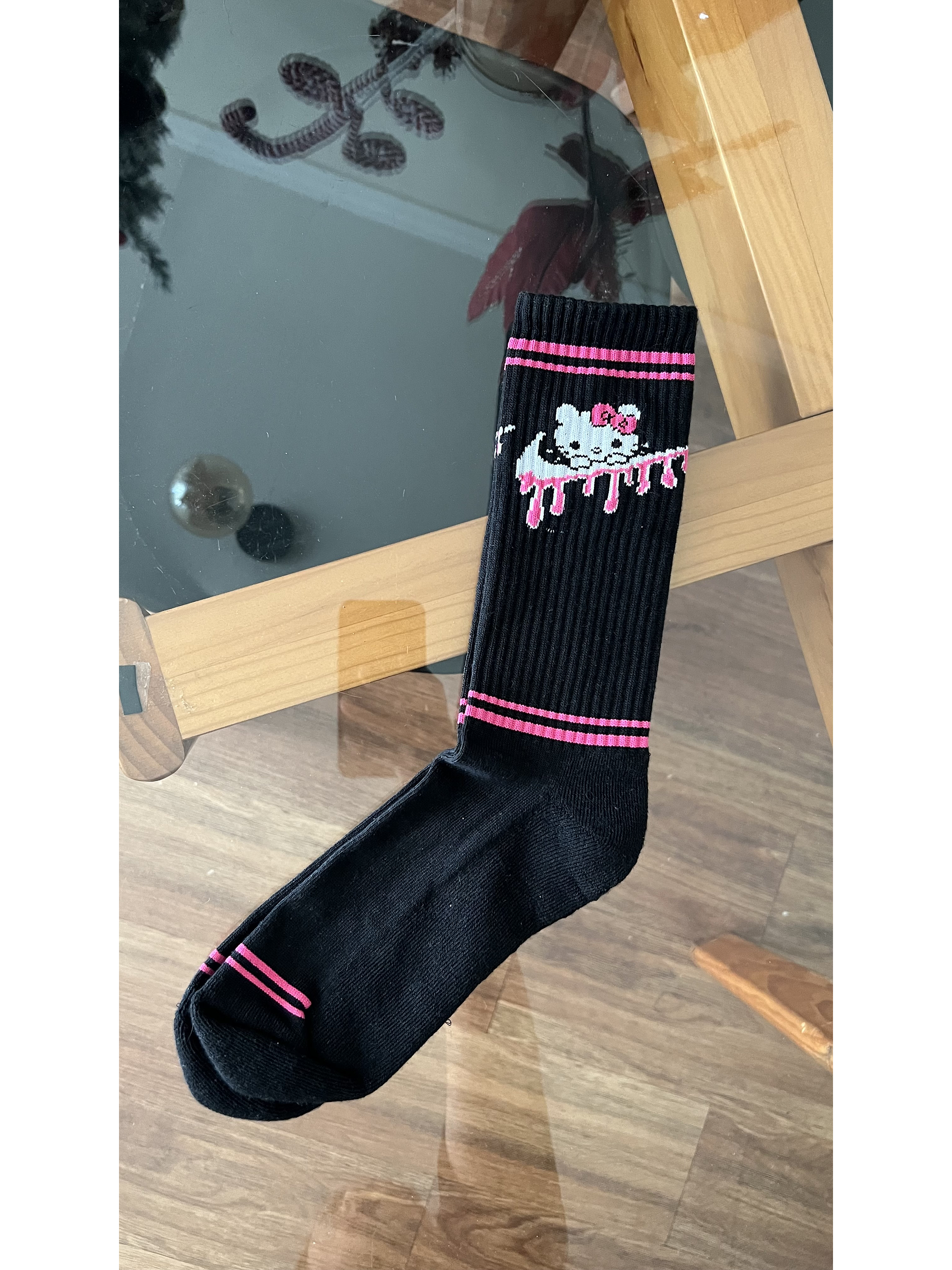 Calcetas hello kitty nike negras 2