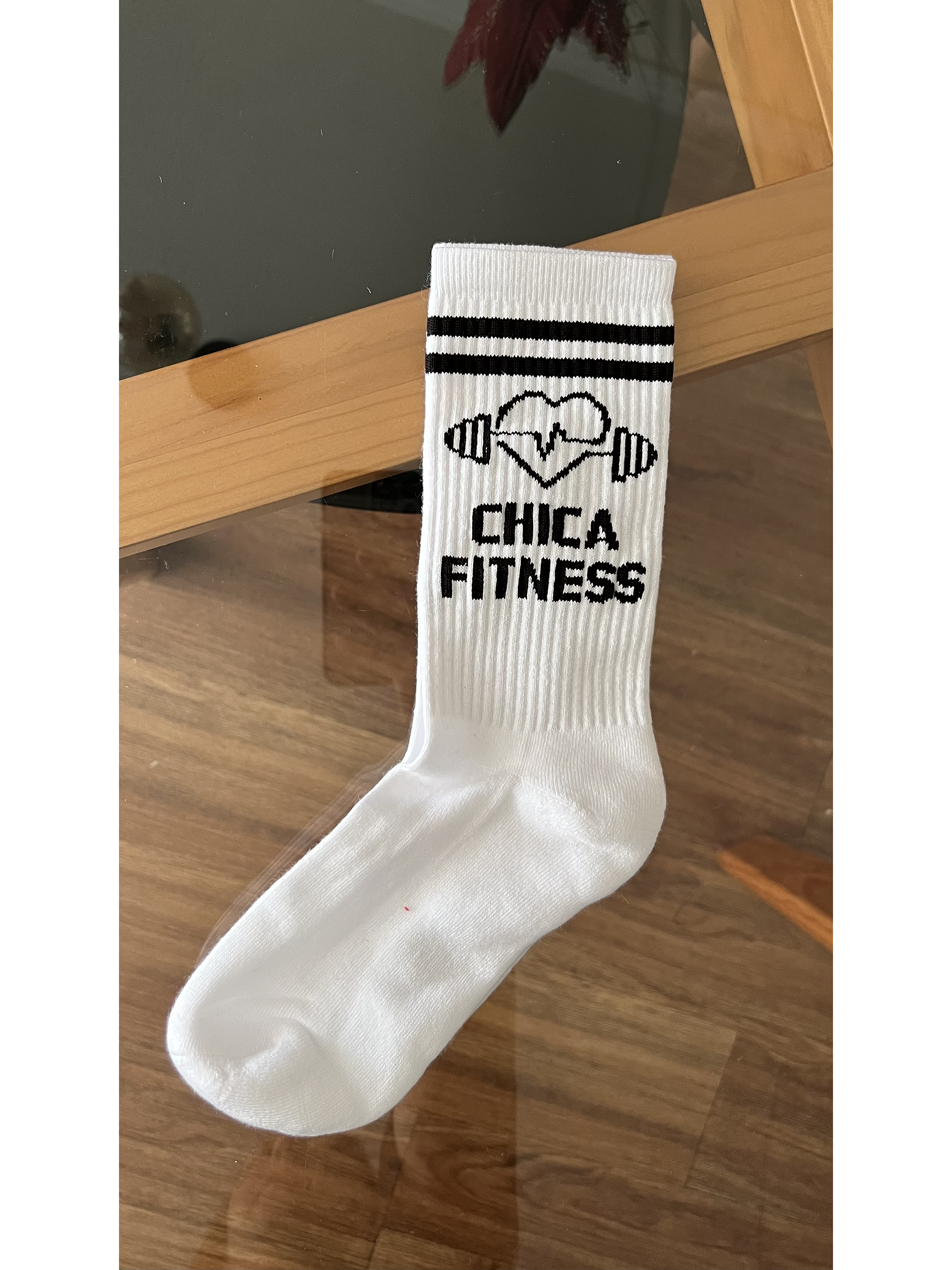 Calcetas chica fitness blancas 2