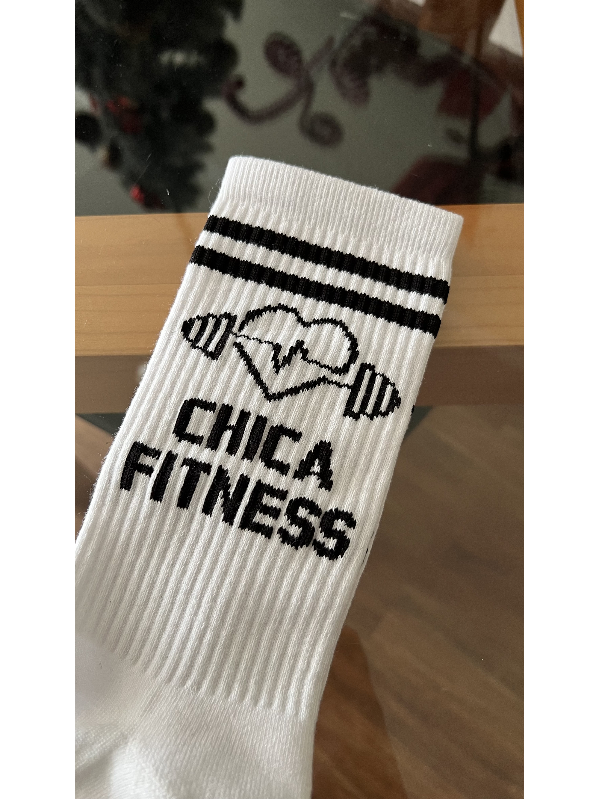 Calcetas chica fitness blancas 1