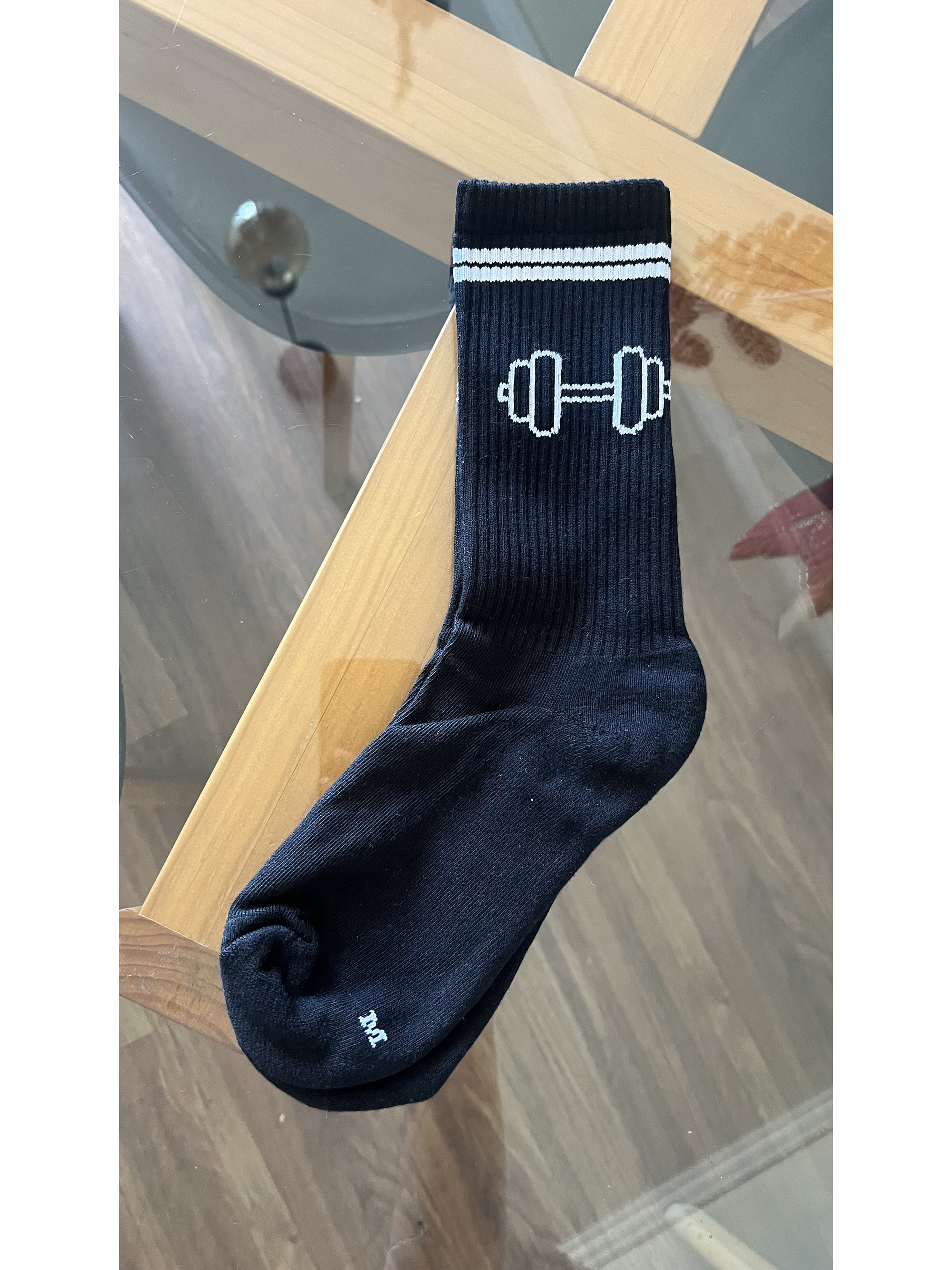 Calcetas negras logo pesas 2