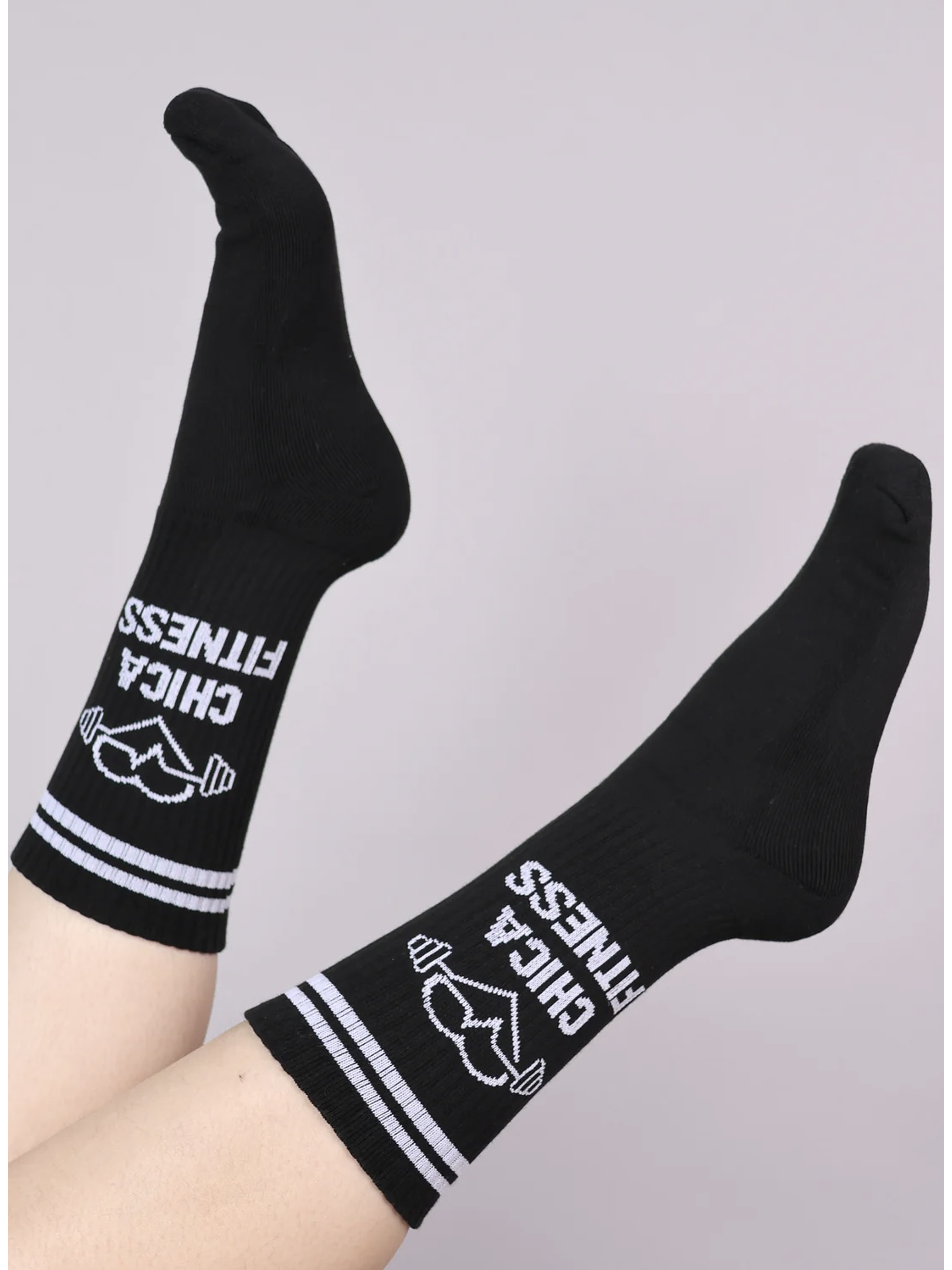 Calcetas chica fitness negra 1