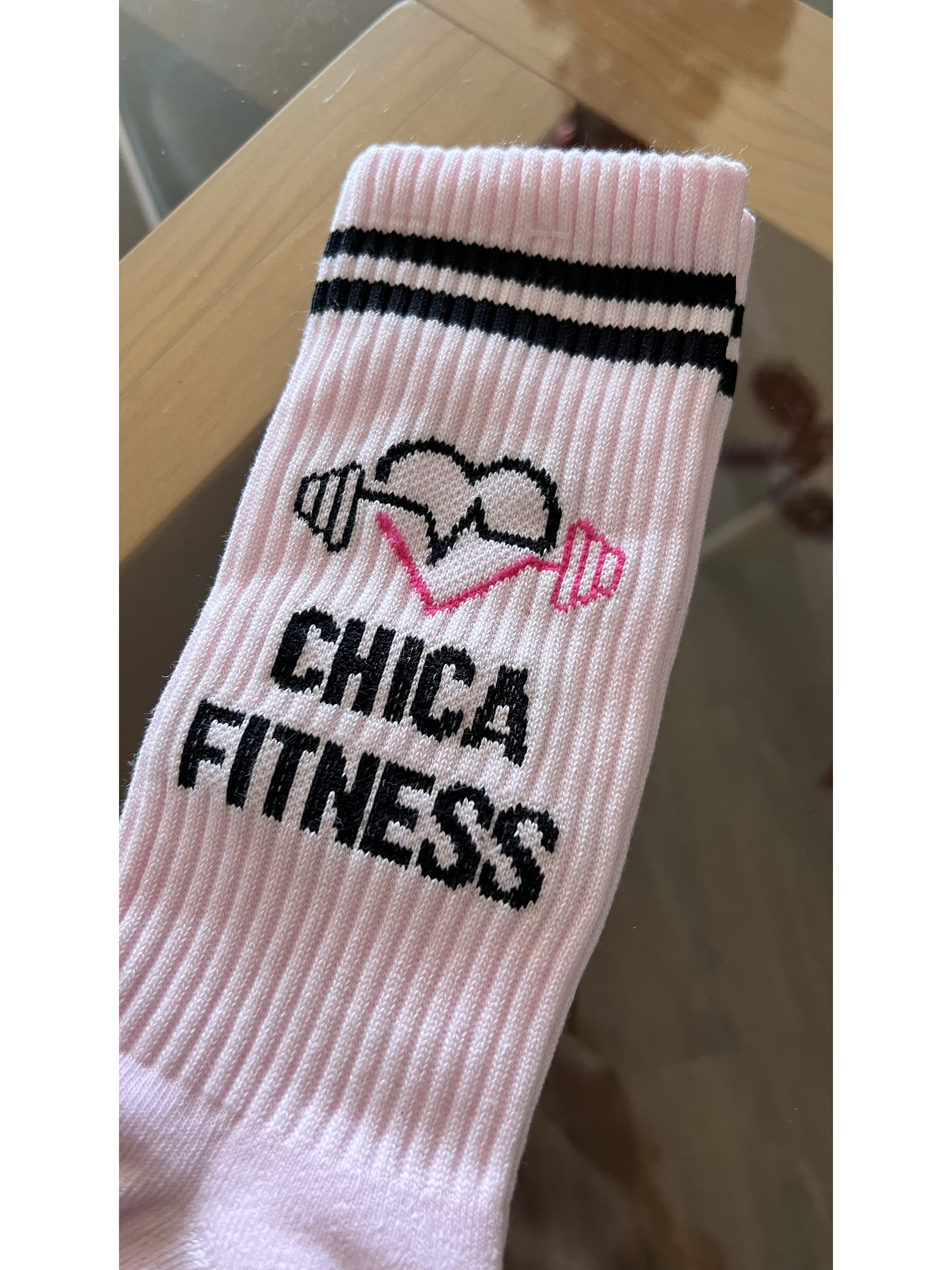 Calcetas chicas fitness rosado pastel 1
