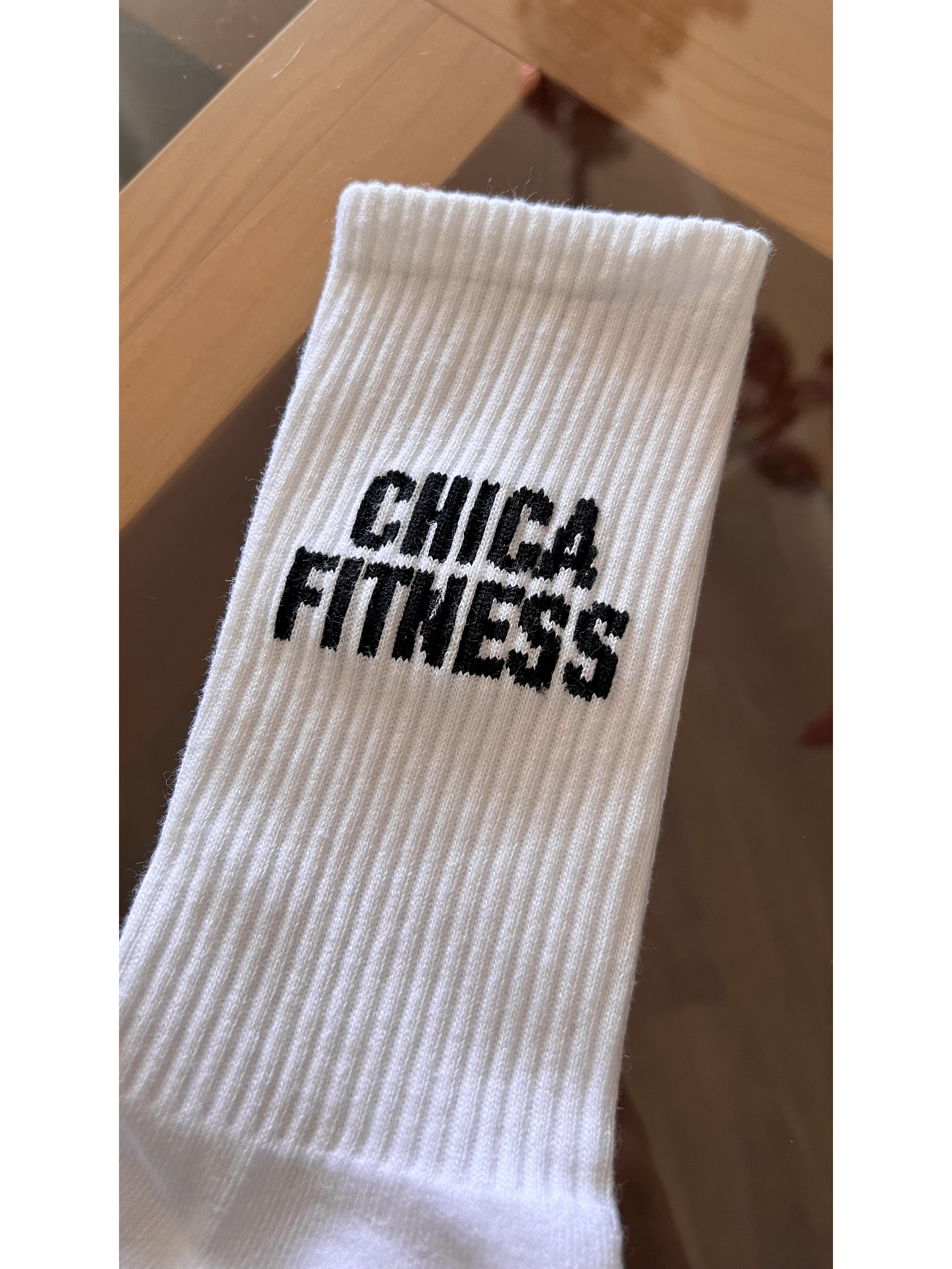 Calcetas blancas chica fitness 1