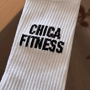 Calcetas blancas chica fitness
