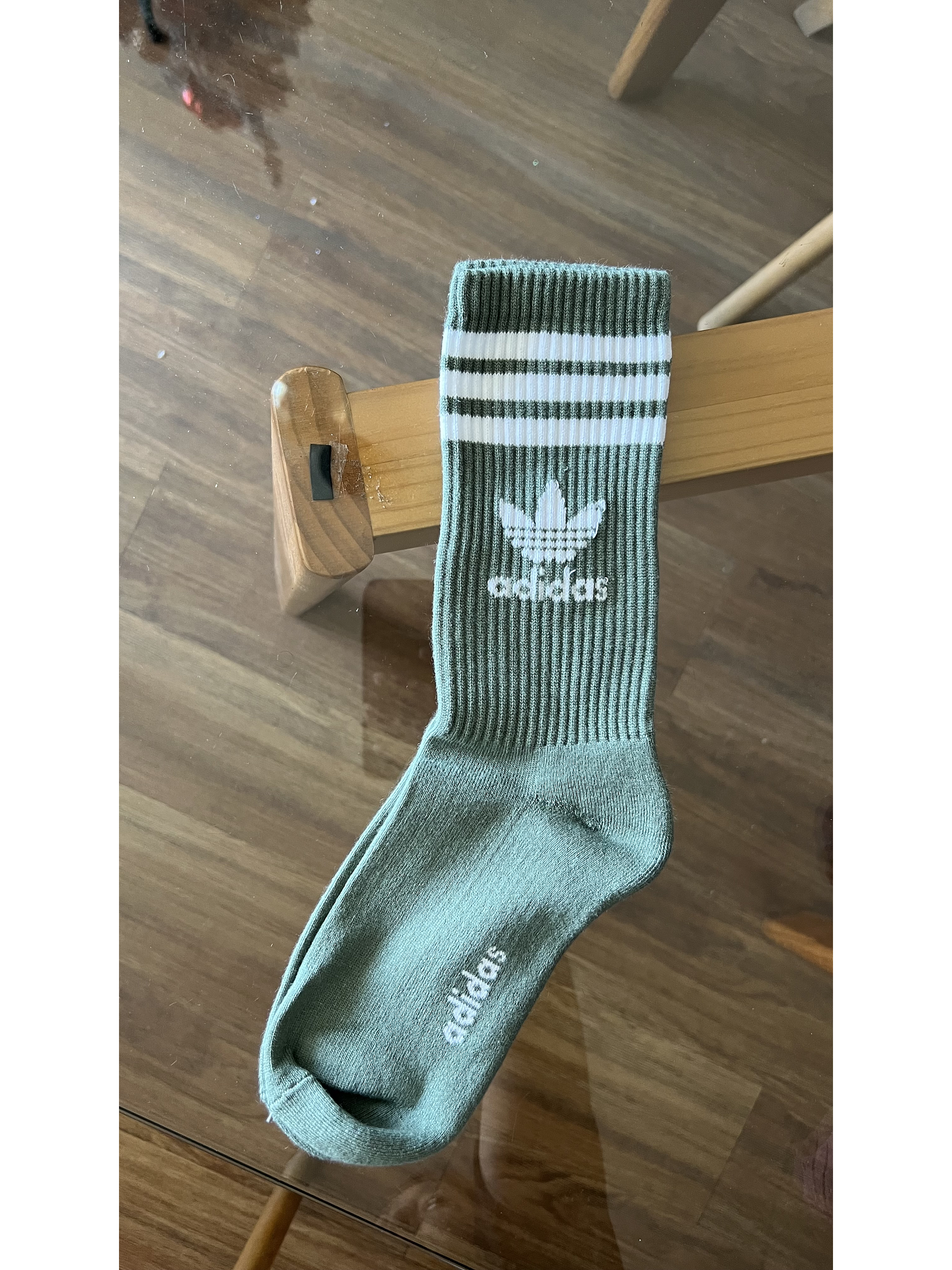 Calcetas adidas verde militar  2