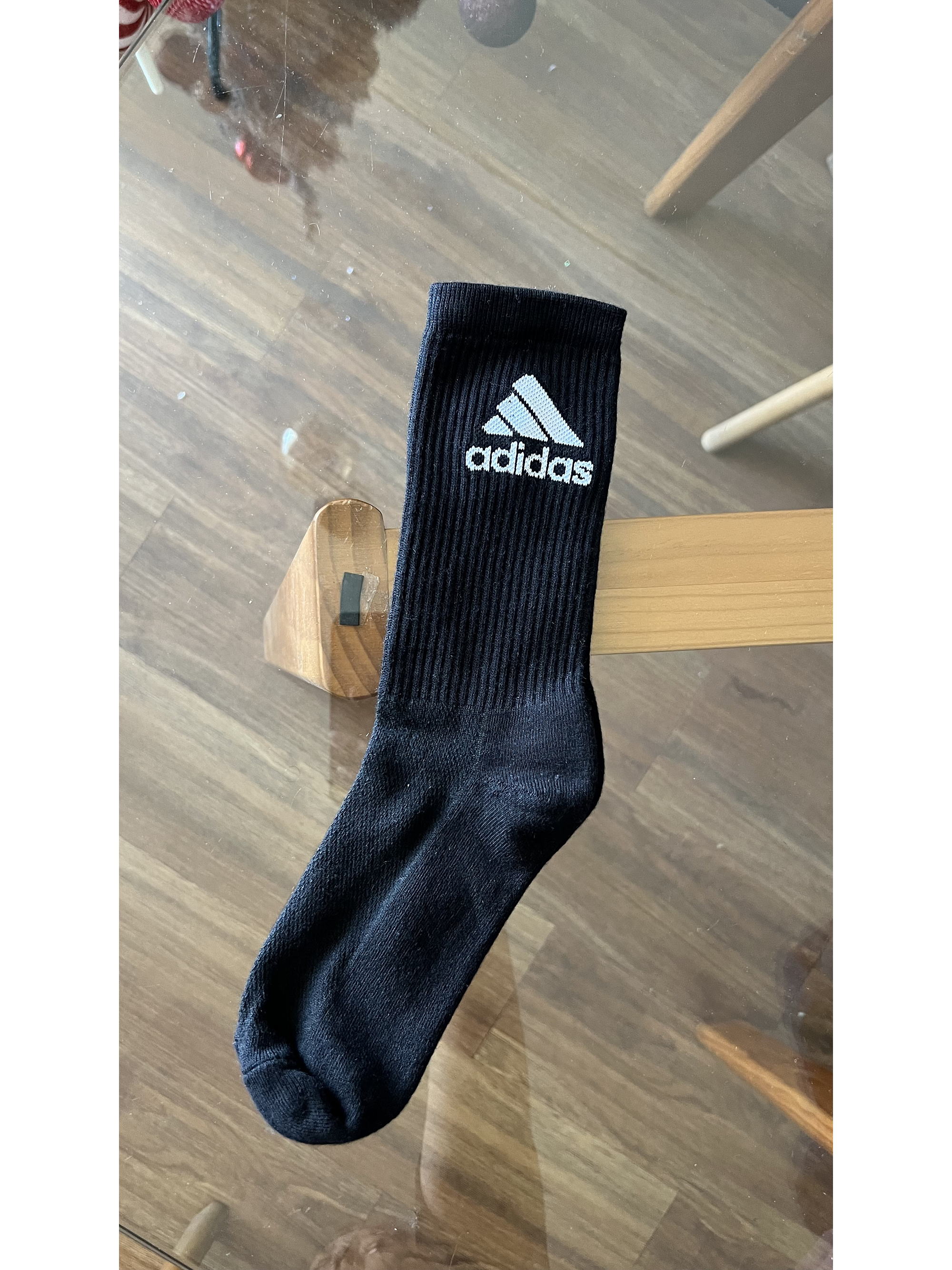 Calcetas adidas negra solo logo 2