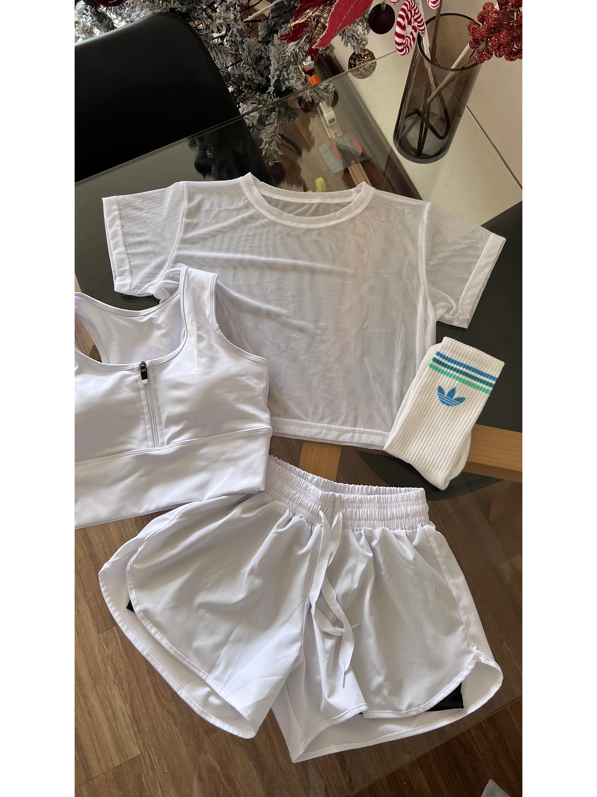 Crop top malla elásticado 4