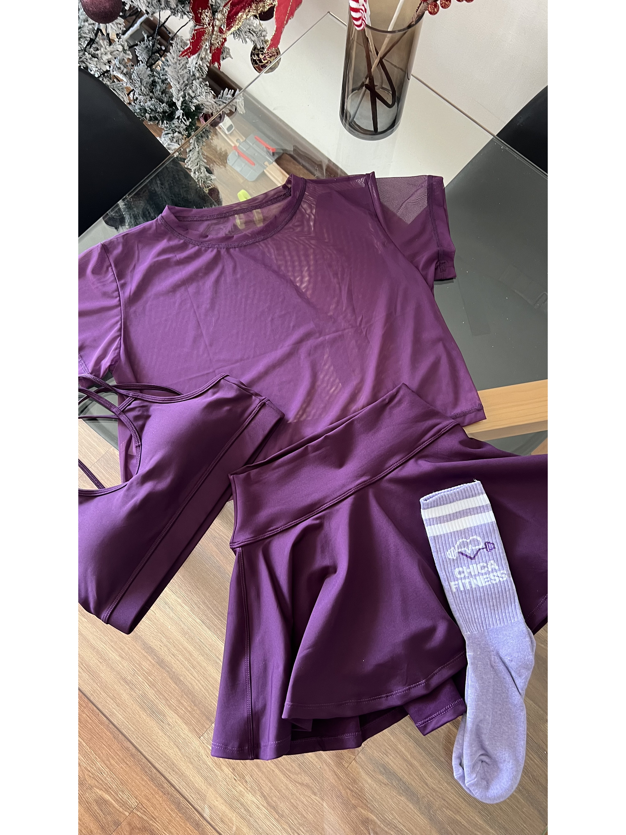 Crop top malla elásticado 6