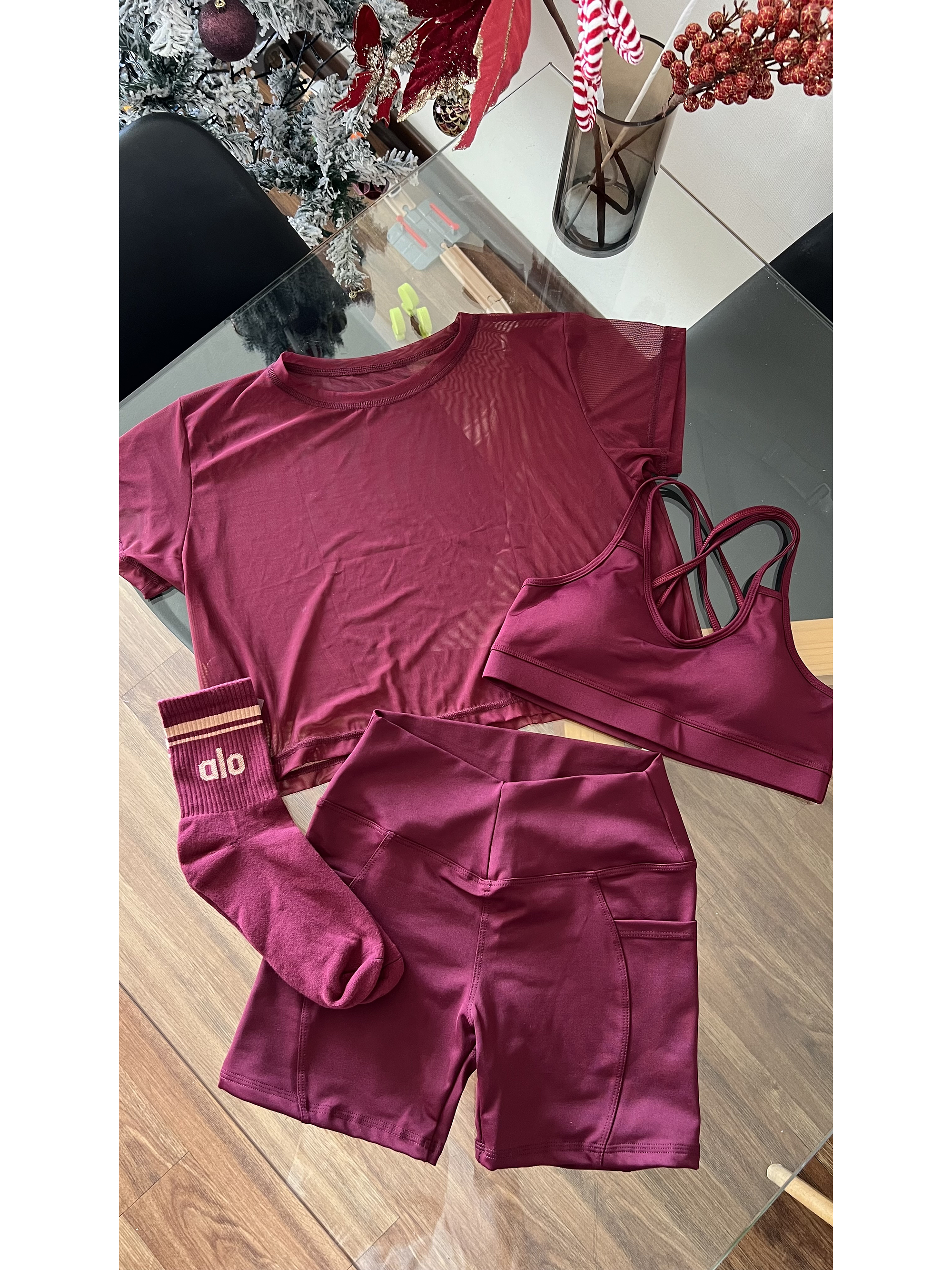 Crop top malla elásticado 7