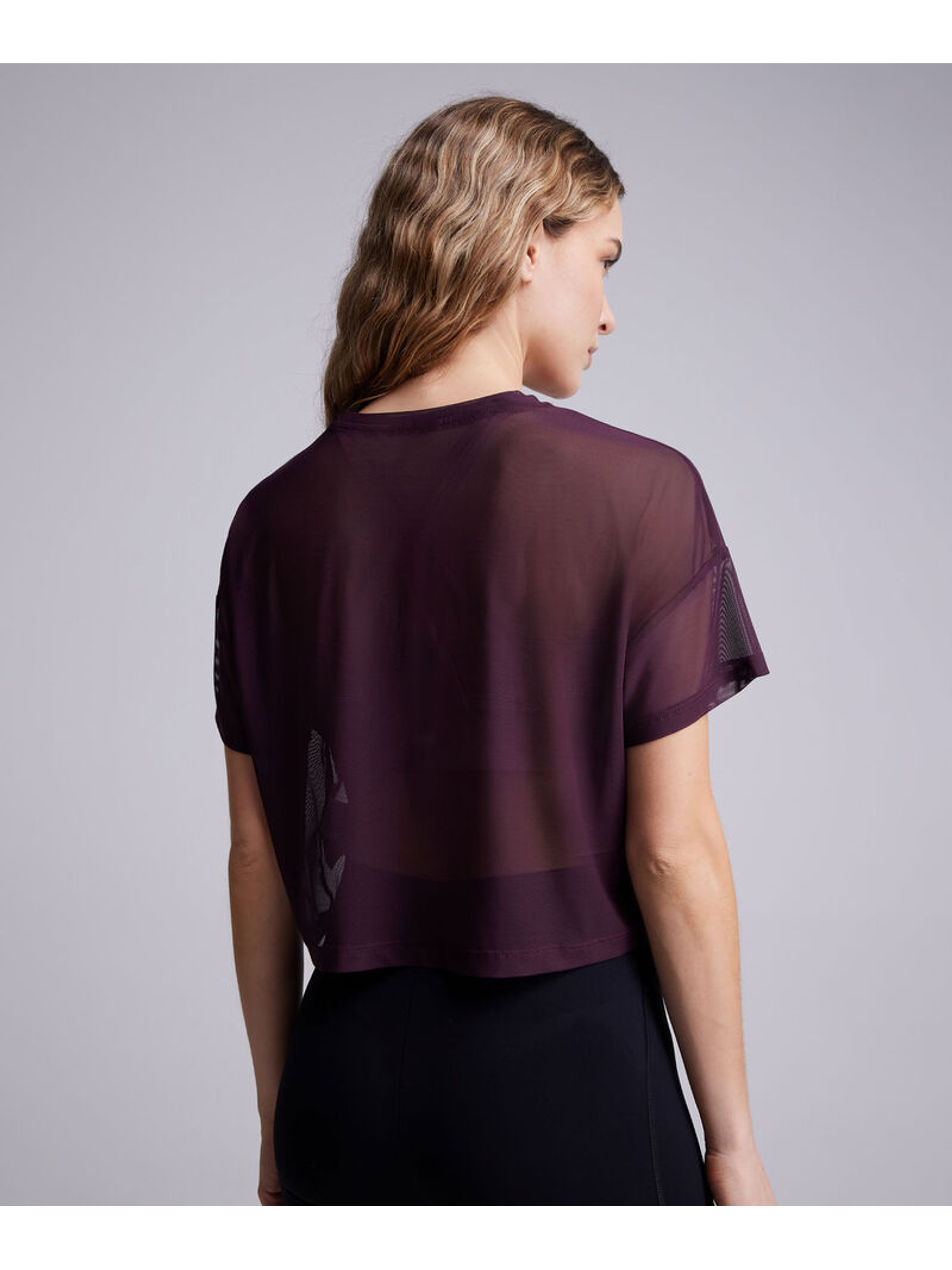 Crop top malla elásticado 8