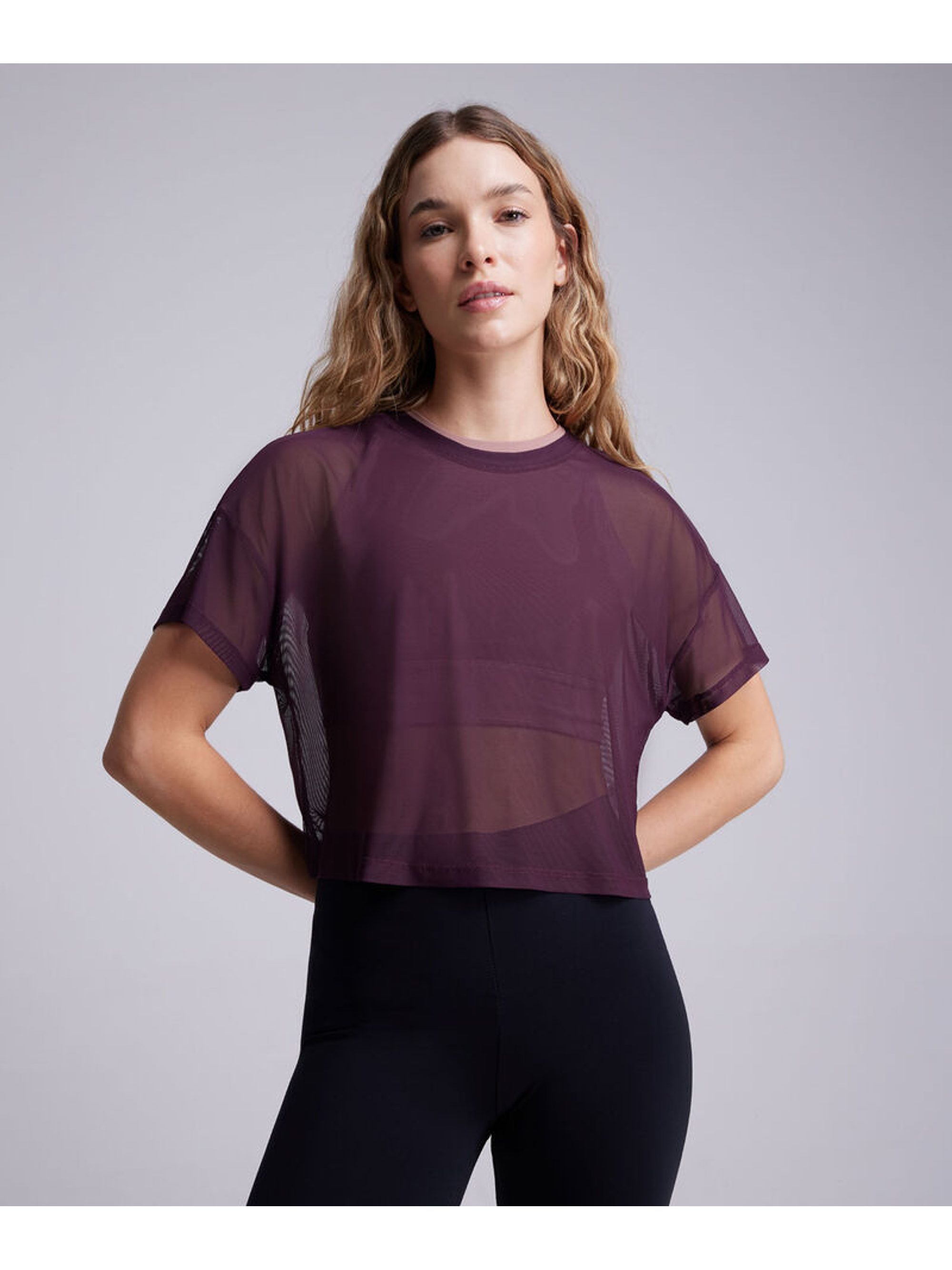 Crop top malla elásticado 1