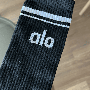 Calcetas alo negras logo blanco
