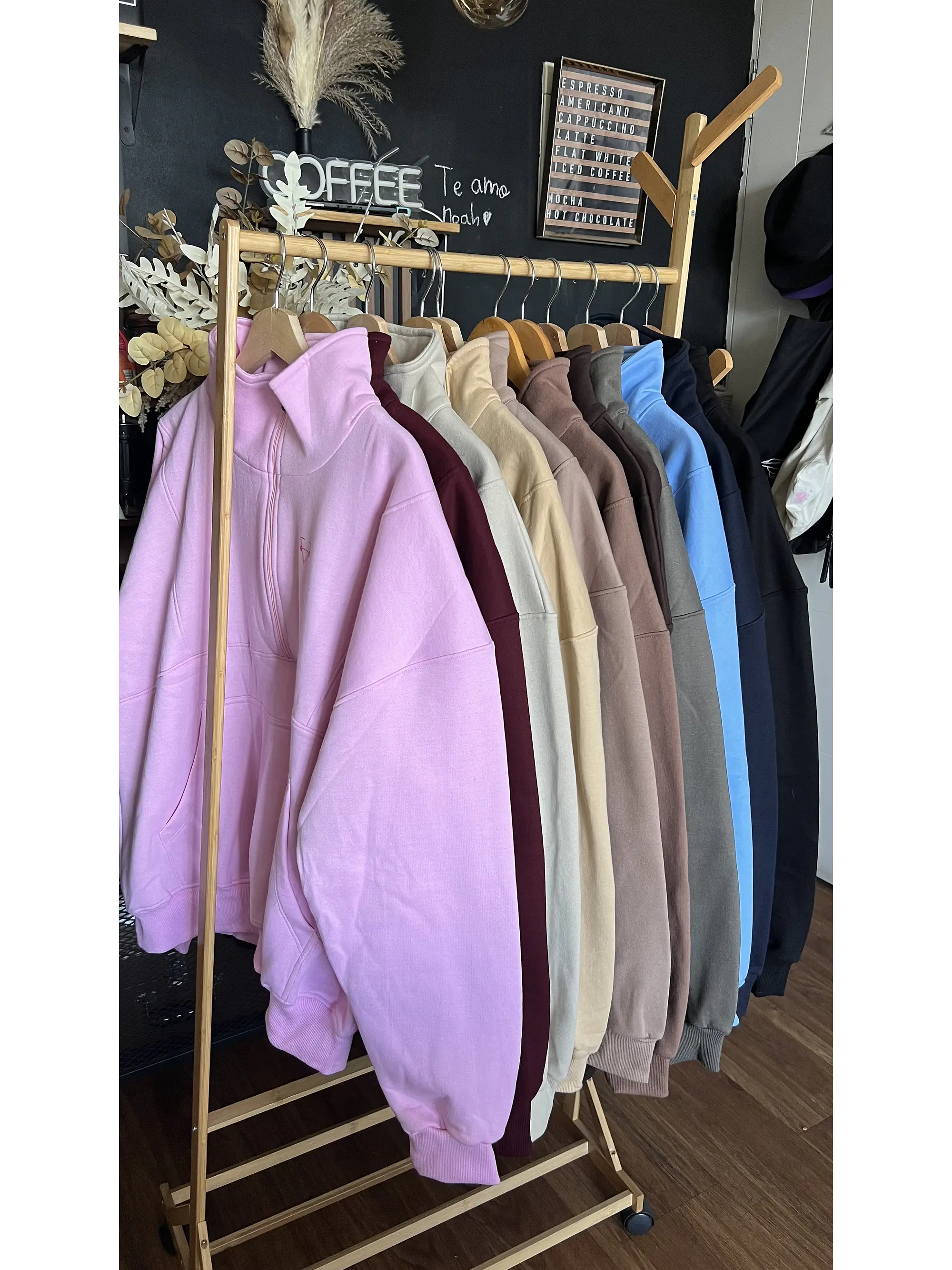 Poleron medio cierre y cuello tortuga oversized 1