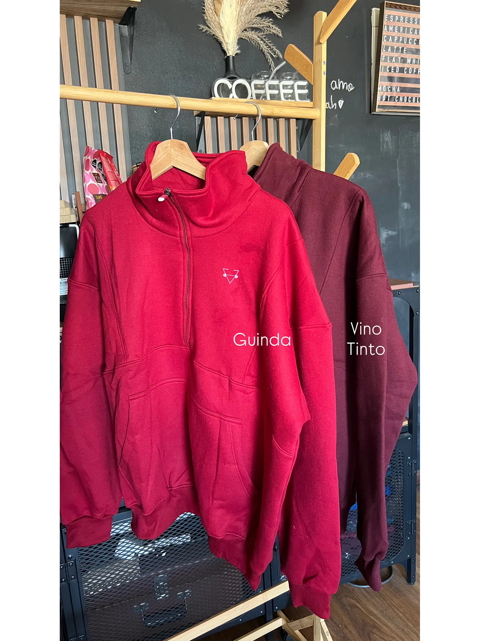 Poleron medio cierre y cuello tortuga oversized 3