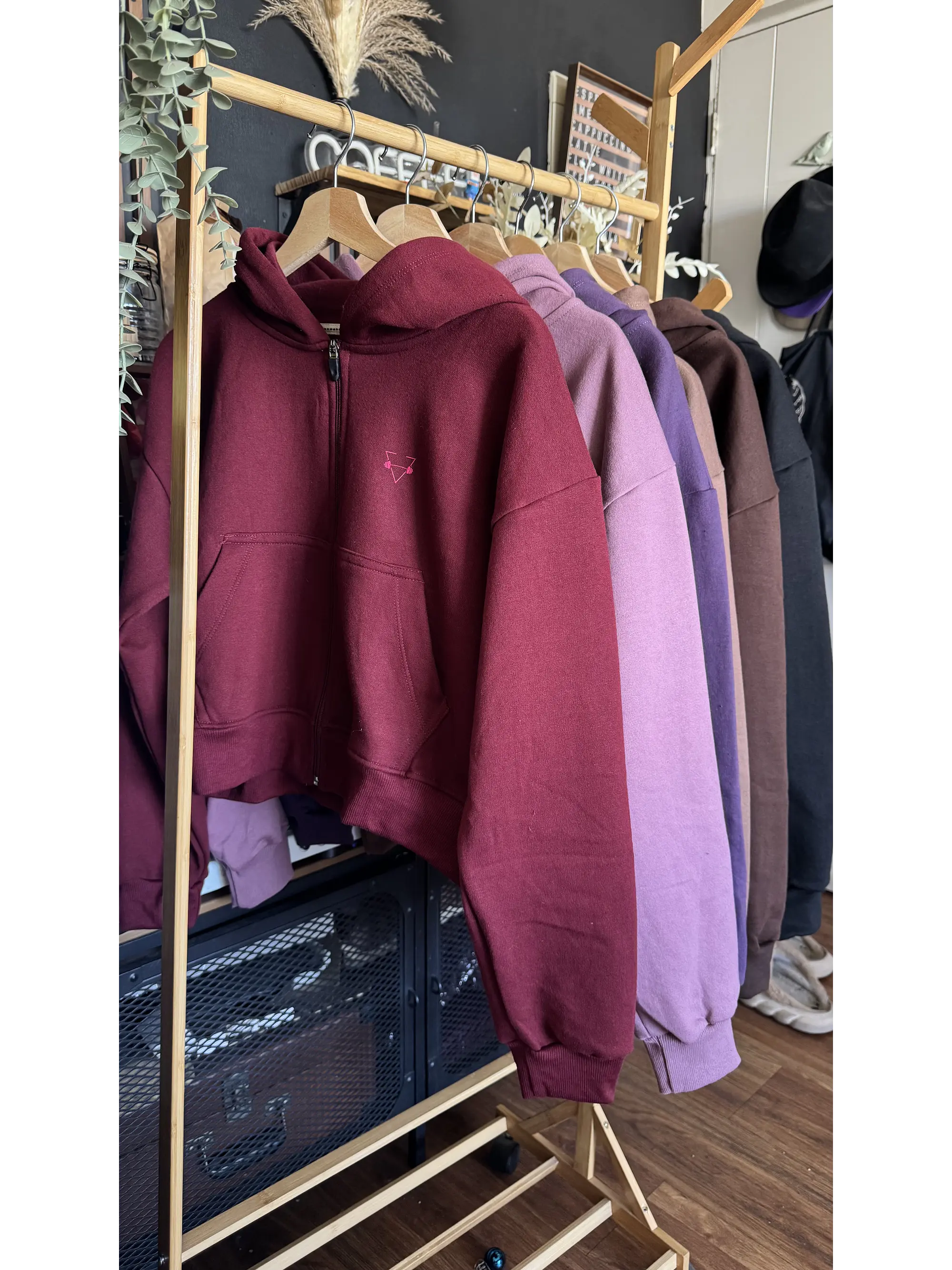 Hoodie Crop Boxy Fit con Cierre 1