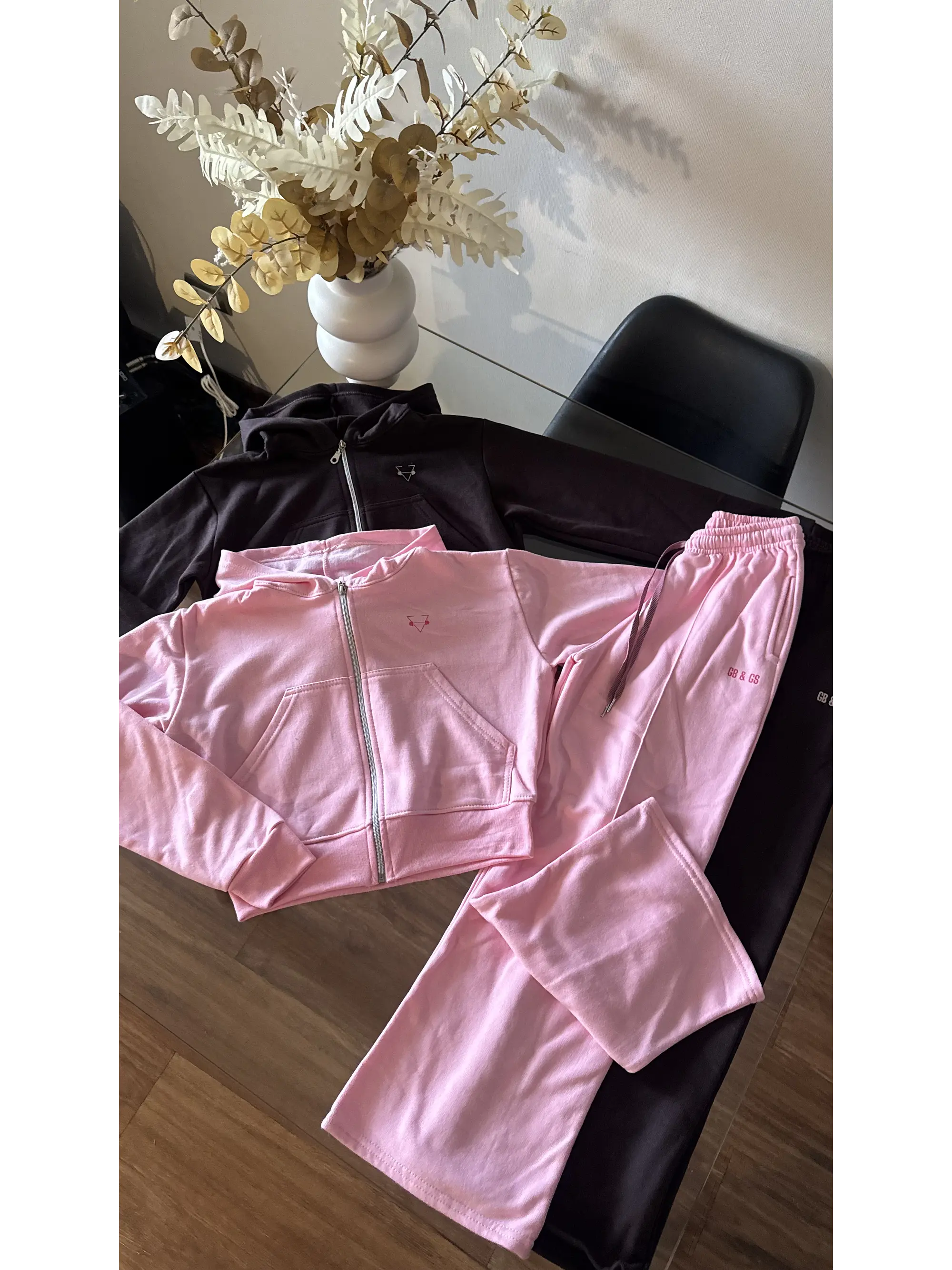 Conjunto Urban hoodie Crop & Palazzo algodón nacional 1