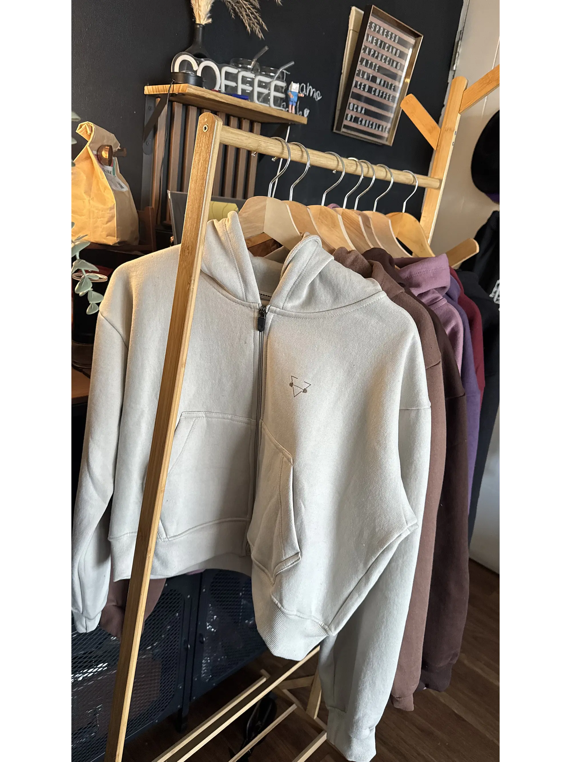 Hoodie Crop Boxy Fit con Cierre 2