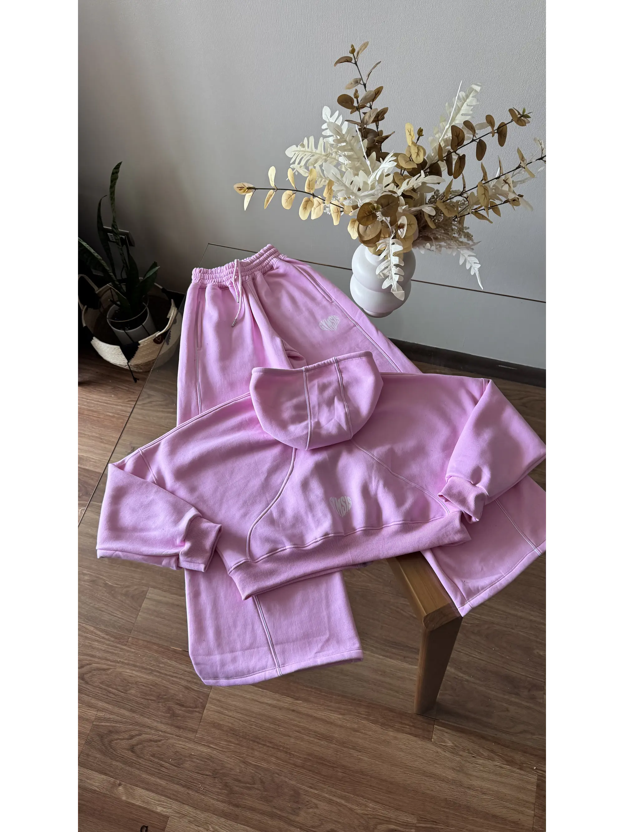 Urban Heart: Hoodie Drop Shoulder & Palazzo de Algodón Peruano. 3