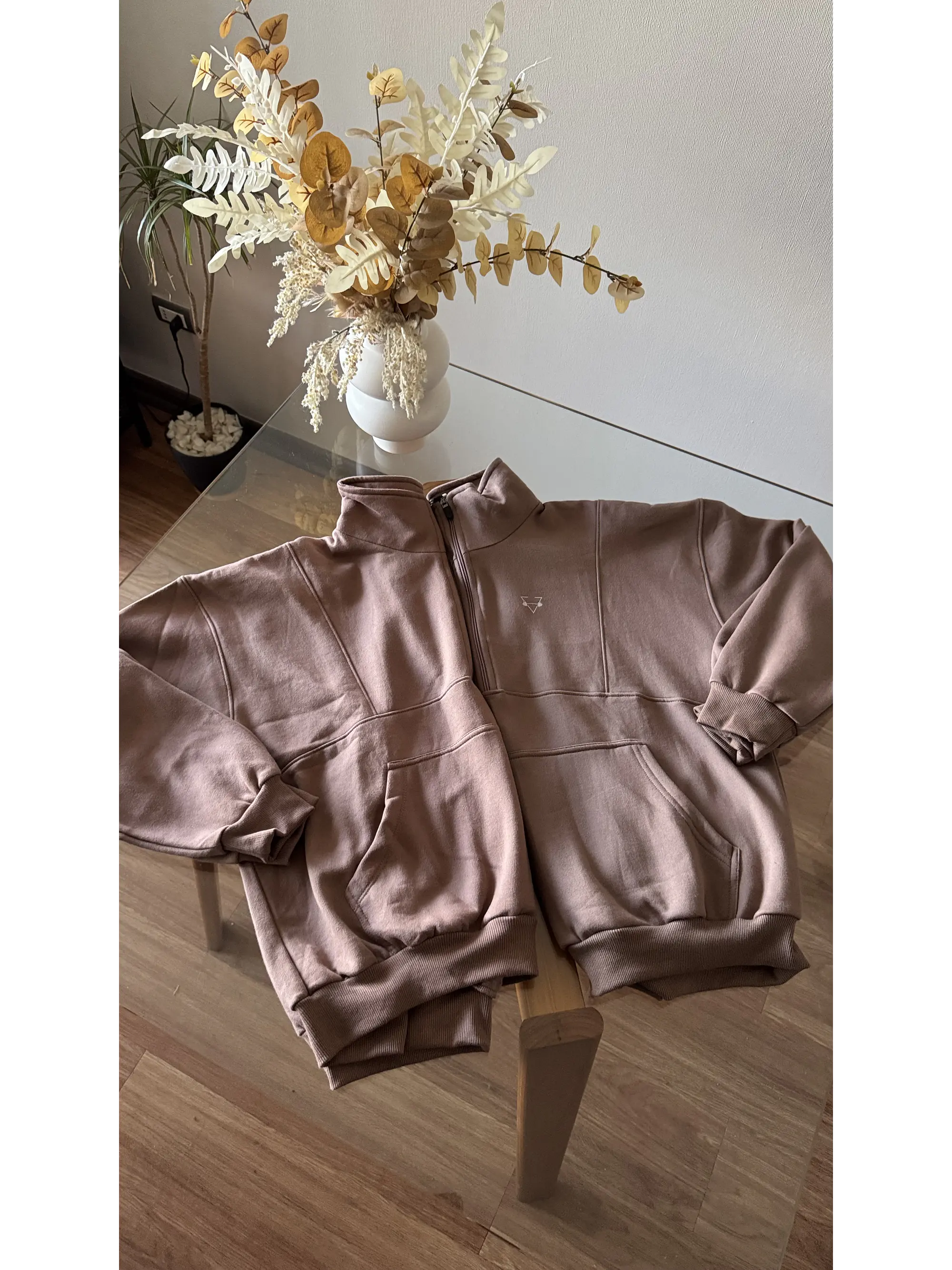 Poleron medio cierre y cuello tortuga oversized 15