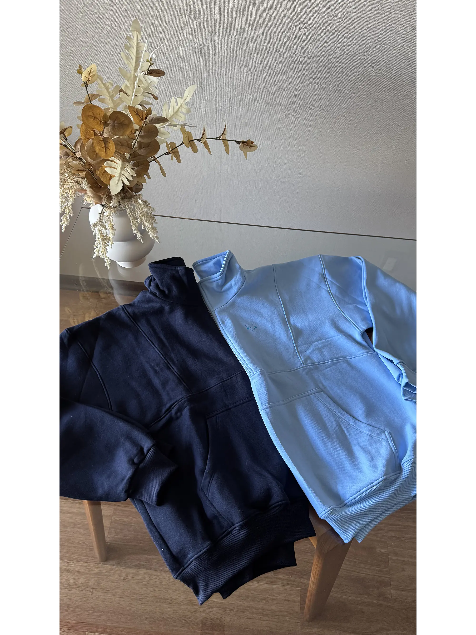Poleron medio cierre y cuello tortuga oversized 17