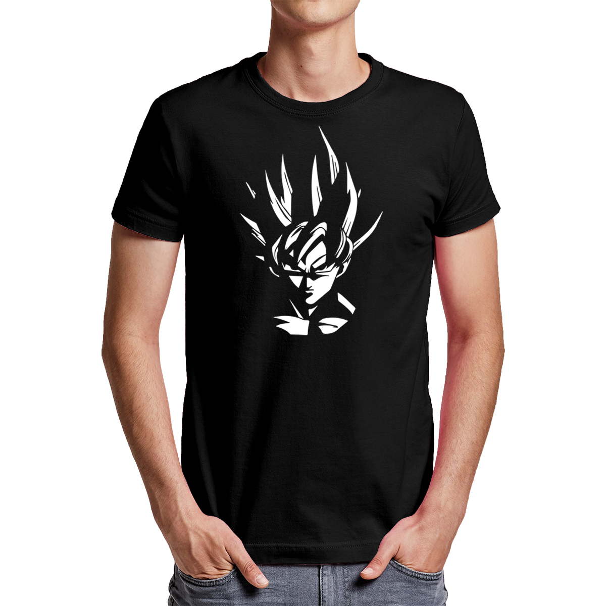 Dragon Ball - Goku Super Saiyajin Azul - Polera - s / Blanco