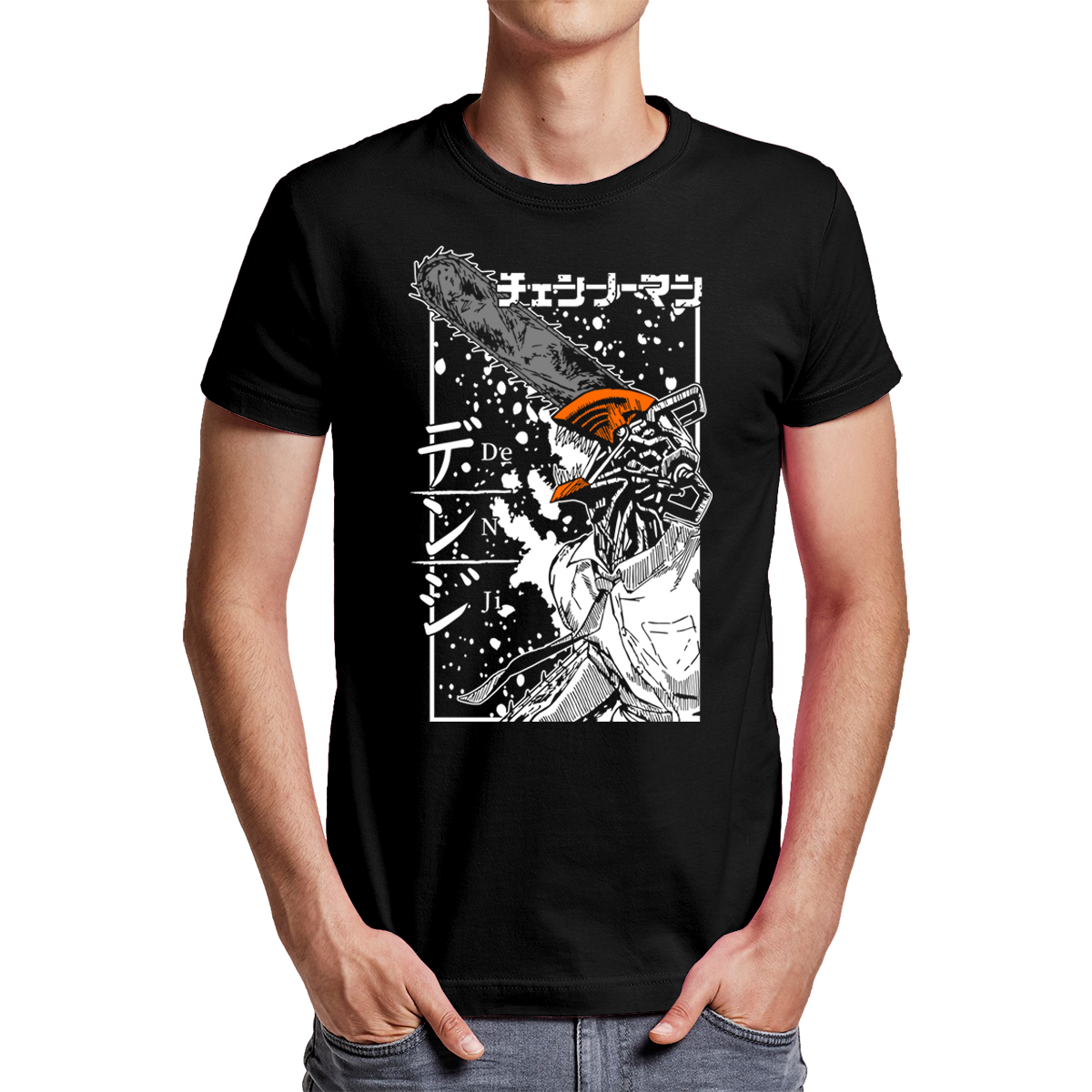 Chainsaw Man - Denji Demon - Polera - s / Blanco
