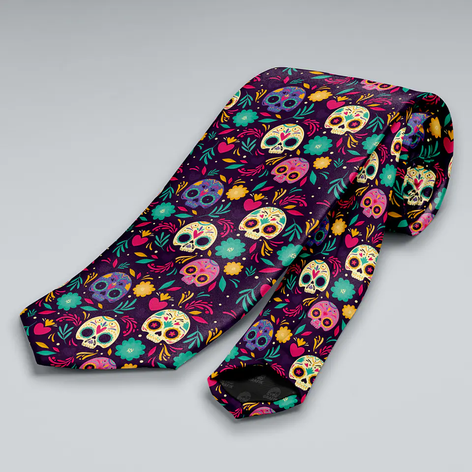 Corbata Dia de Muertos 1
