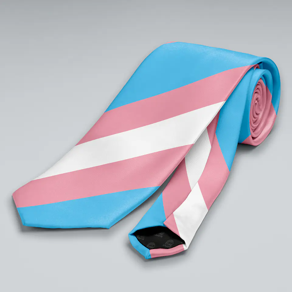 Corbata LGTB+ Bandera Trans 1