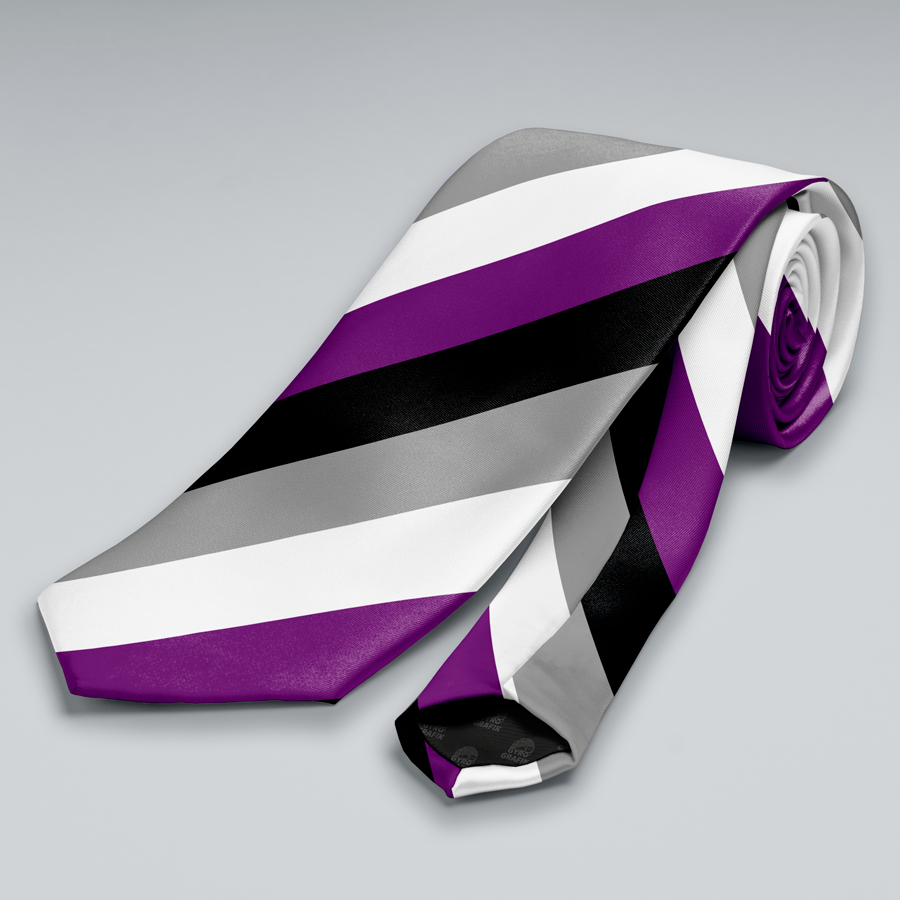 Corbata LGTB+ Bandera Asexual