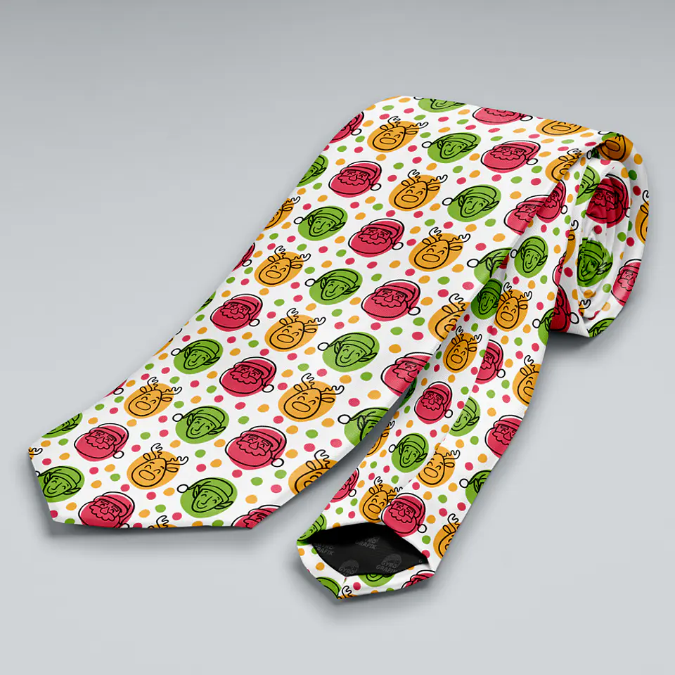 Corbata Caras Navideñas 1