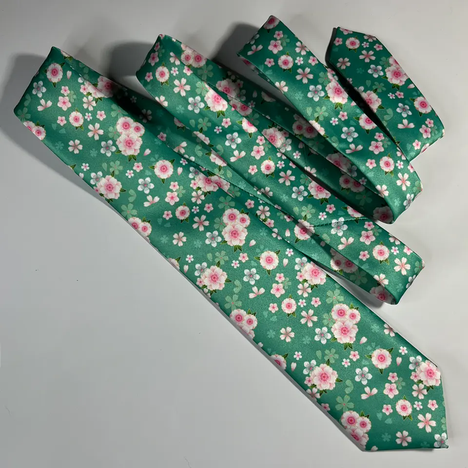 Corbata Cerezo Celeste 2