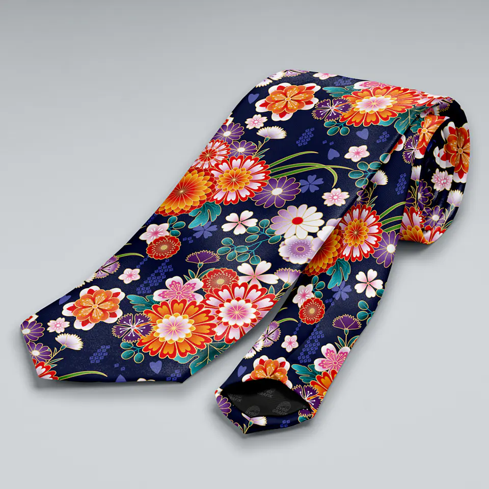 Corbata Flores Kimono 1