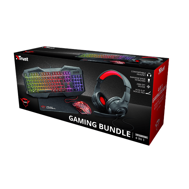 Pack Gaming GXT1180RW Teclado+Mouse+Pad+Audífono