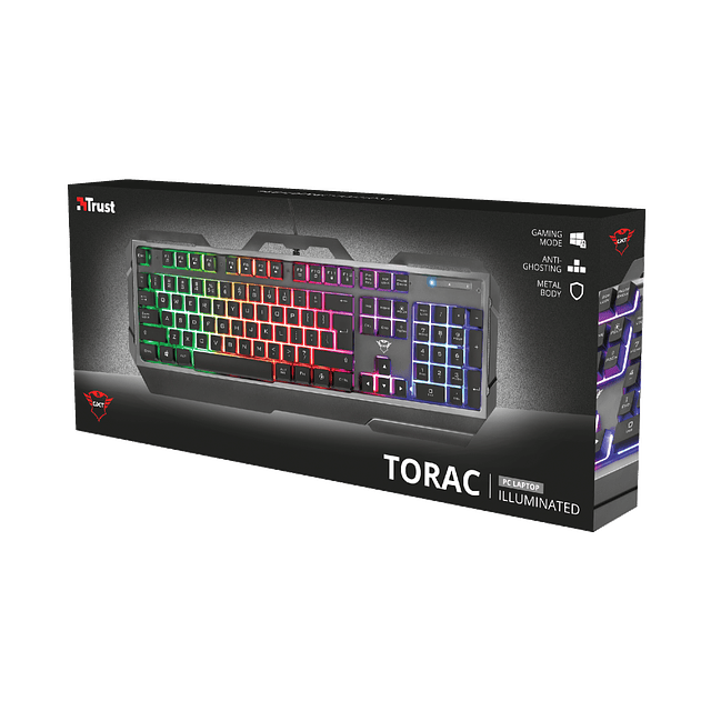 Teclado GAMING metálico iluminado GXT 856 TORAC