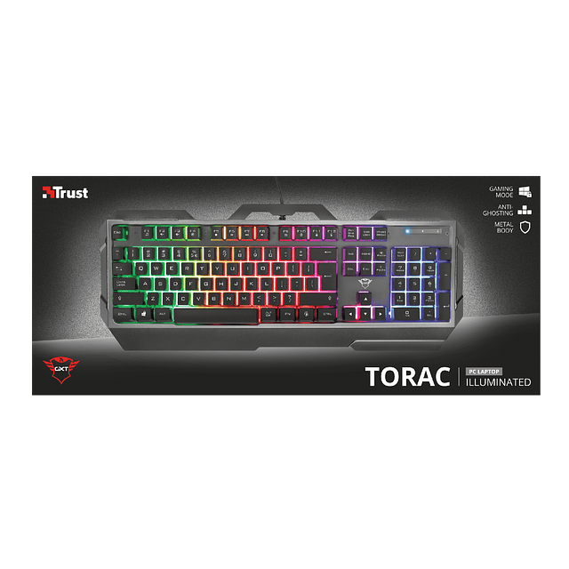 Teclado GAMING metálico iluminado GXT 856 TORAC