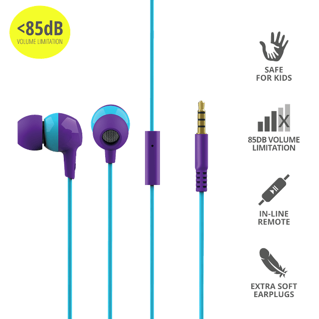 Audífonos infantiles In-Ear BUDDI morados