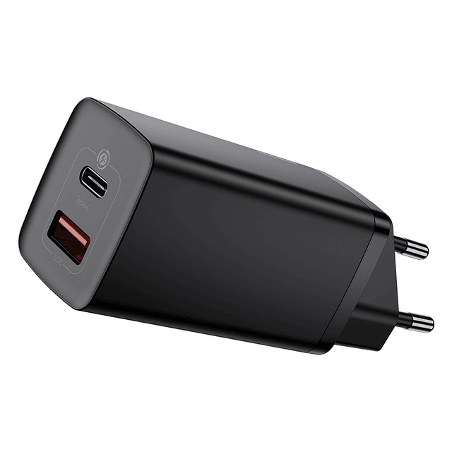 Cargador GaN2 Lite de Carga Rápida 65W C + U Negro