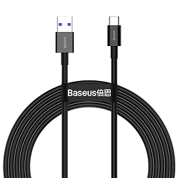 Cable de datos de Carga Rápida USB a Tipo C 66W 2m Negro